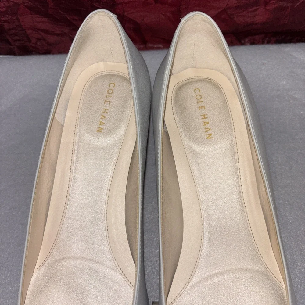 Cole Haan The Go to Wedge Limestone Grey Shoes Waterproof Womens Size US 10.5 B